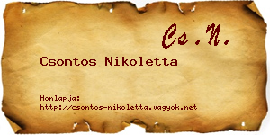 Csontos Nikoletta névjegykártya