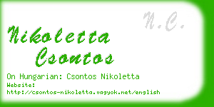 nikoletta csontos business card